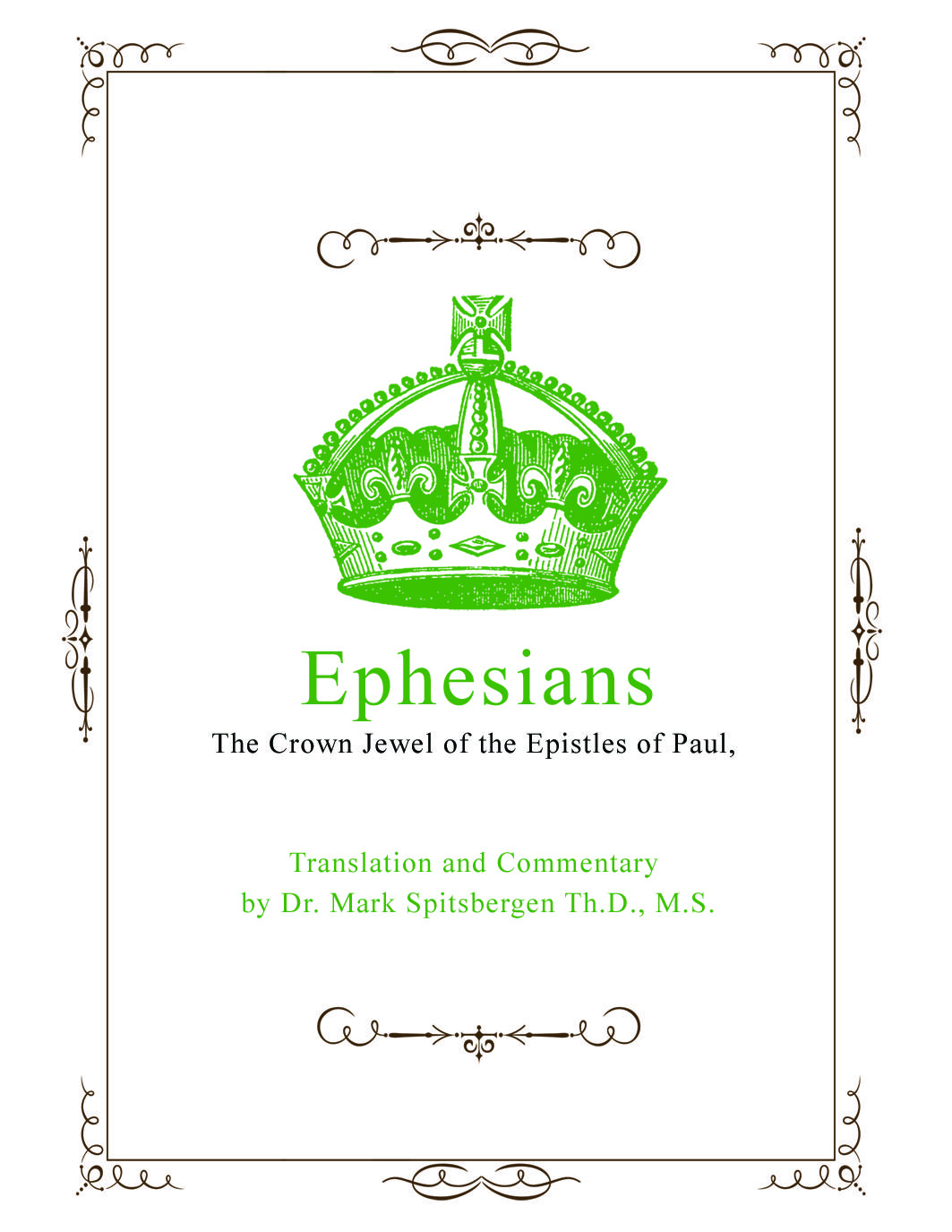 Original cover of Ephesians: The Crown Jewel of the Epistles of Paul